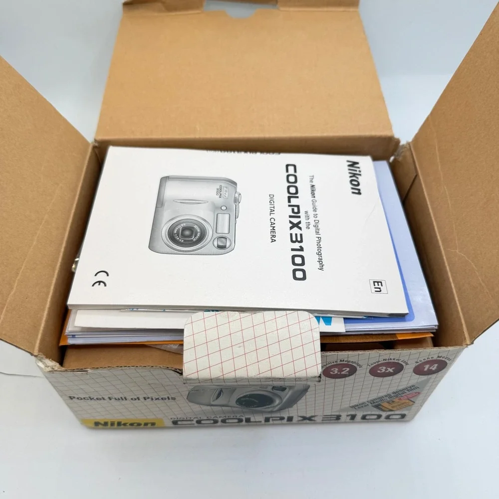 Nikon Coolpix 3100 Digital Camera Silver 3.2MP 3x Optical Zoom Boxed Bundle